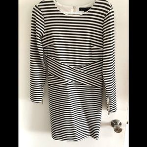Dynamite long sleeve striped dress M